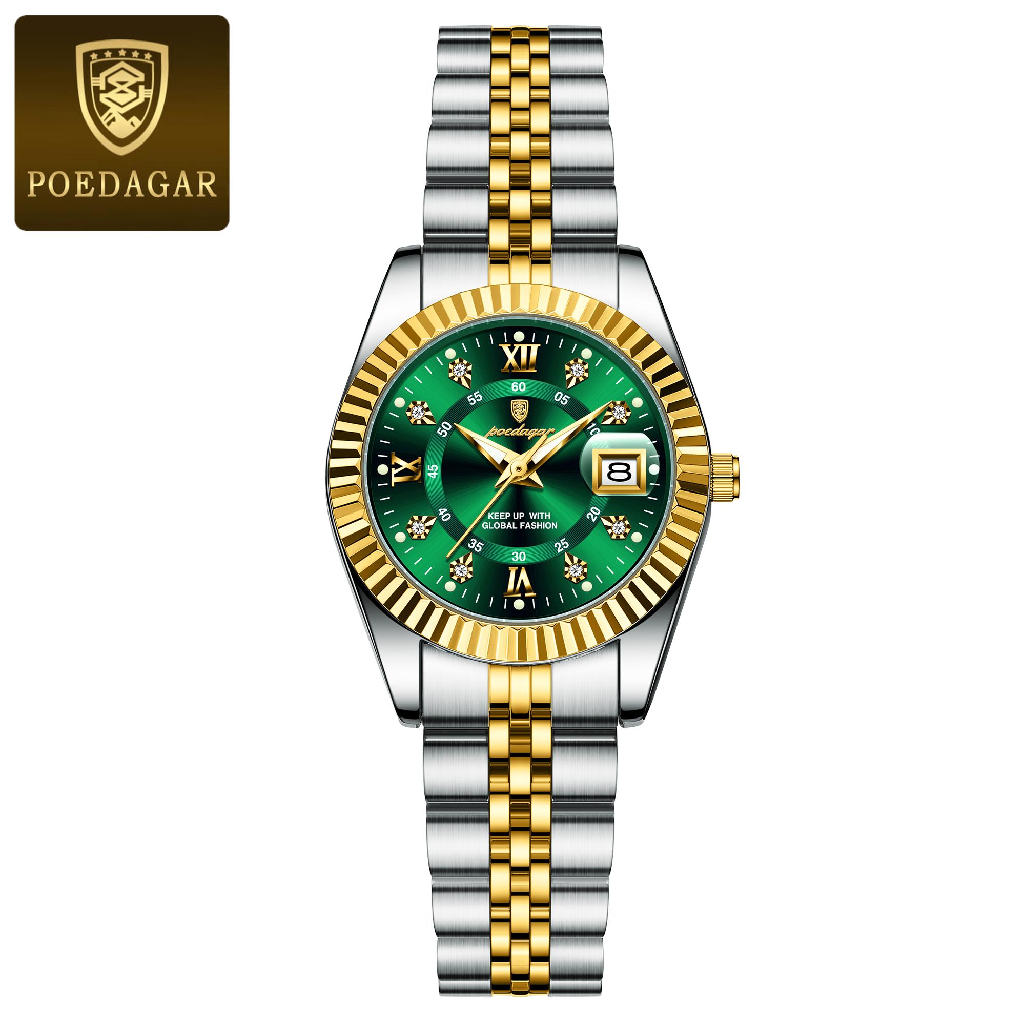 POEDAGAR Luxury Women s Watches Waterproof Luminous Date Ladies Wristwatch Stainless Steel Elegant Quartz Watch For Women зелений/золотий
POEDAGAR Luxury Women s Watches Waterproof Luminous Date Ladies Wristwatch Stainless Steel Elegant Quartz Watch For Women зелений/золотий