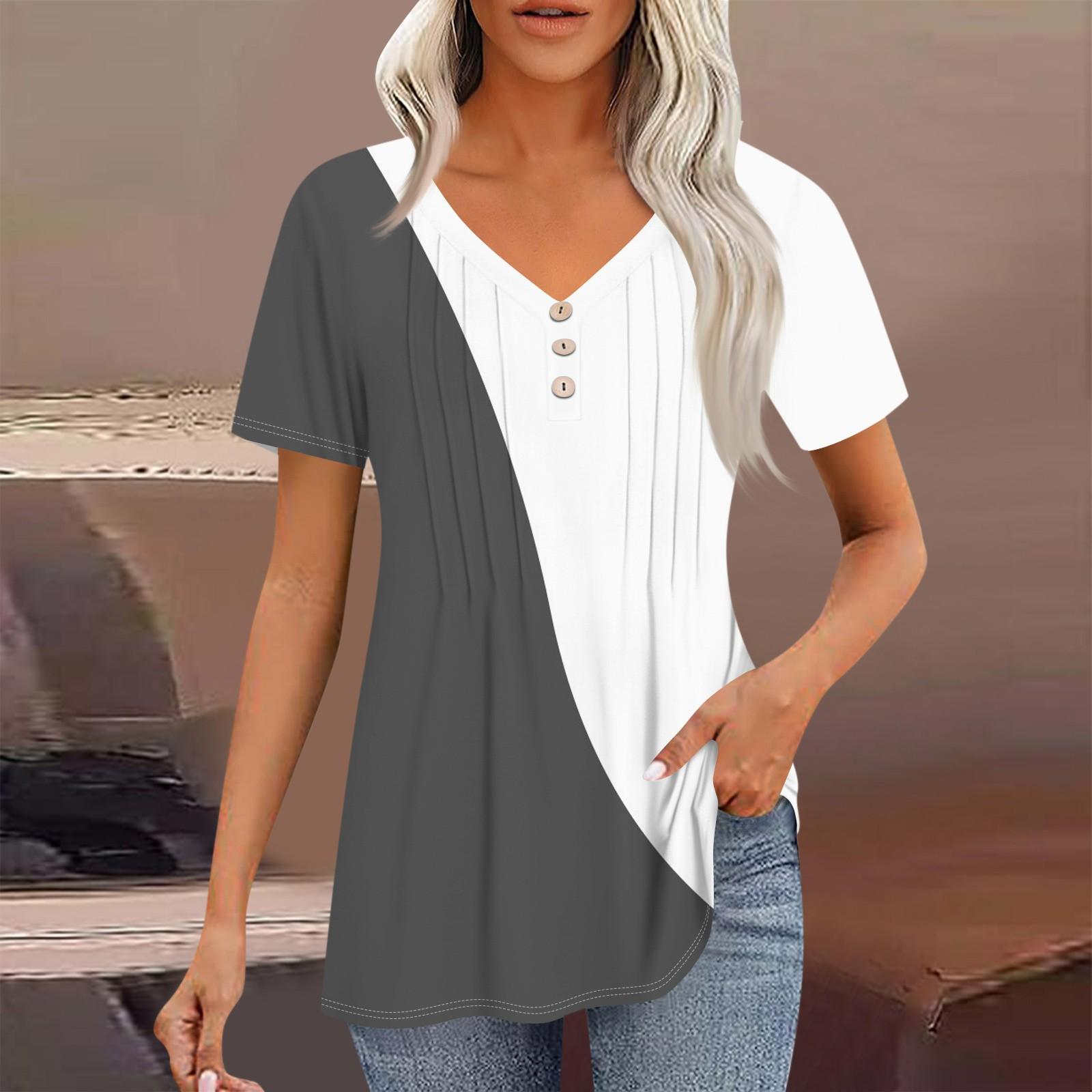 Женские рубашки с короткими рукавами, топы, элегантные повседневные рубашки, топы с V-образным вырезом и плиссировкой XL белый
Женские рубашки с короткими рукавами, топы, элегантные повседневные рубашки, топы с V-образным вырезом и плиссировкой XL белый