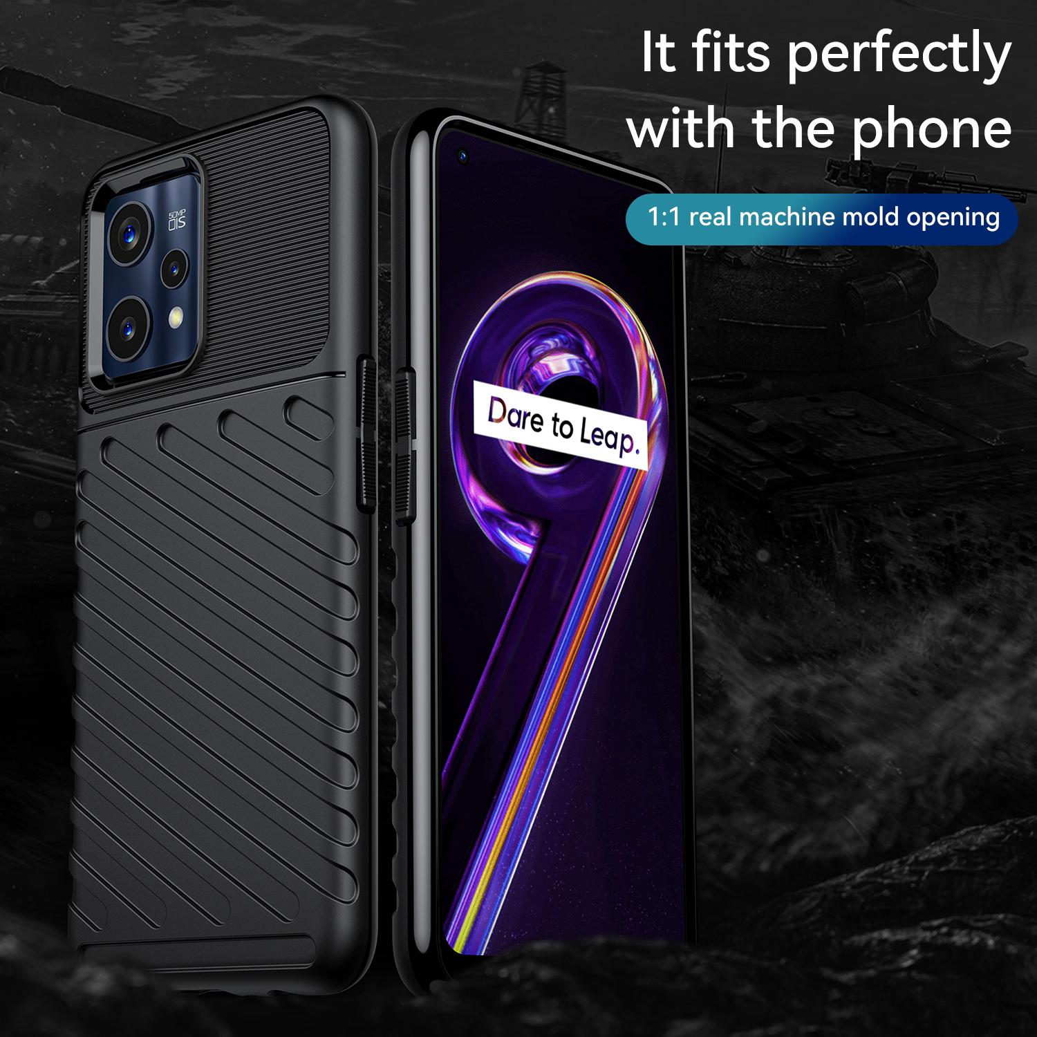 For Realme 9 Pro+ Thunder Series Thickened TPU Twill Texture Phone Case Drop-resistant Protective Cover Black
For Realme 9 Pro+ Thunder Series Thickened TPU Twill Texture Phone Case Drop-resistant Protective Cover Black