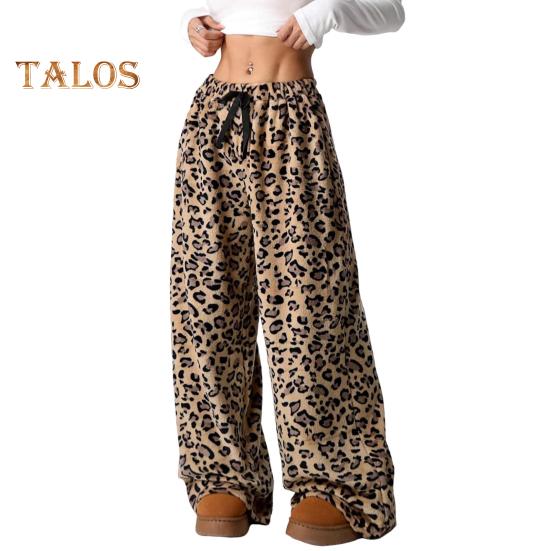 Женские повседневные брюки с эластичным поясом и завязками на шнурке, пижамные штаны с леопардовым принтом, широкие брюки для дома L
Женские повседневные брюки с эластичным поясом и завязками на шнурке, пижамные штаны с леопардовым принтом, широкие брюки для дома L
