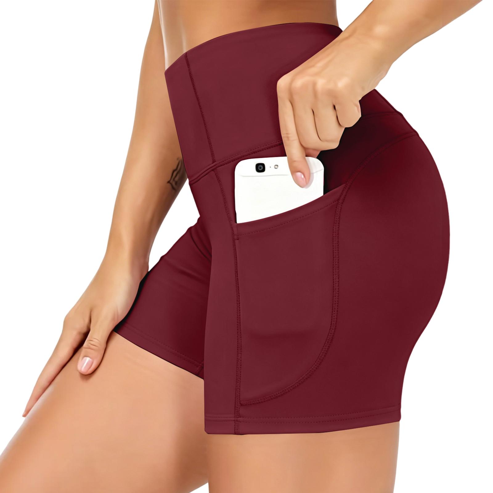High Waist Yoga Shorts for Women with Side Pockets Stretch Athletic Fitness Workout Running Shorts Comfortable Fit XL винний
High Waist Yoga Shorts for Women with Side Pockets Stretch Athletic Fitness Workout Running Shorts Comfortable Fit XL винний