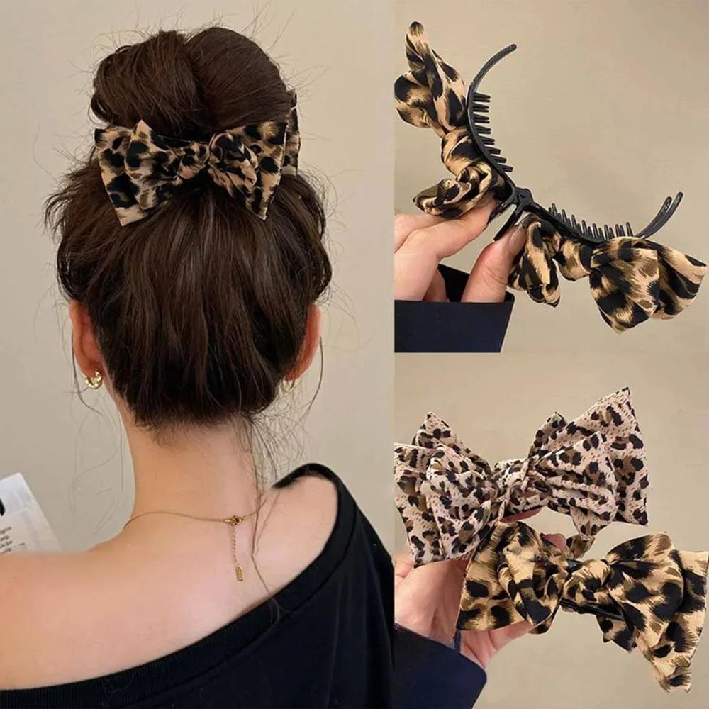 Fashion Vintage Leopard Print Hair Clip Simple Casual Bun Clip Luxury Horsetail Clip For Women Girls Hair Accessories Size fits all
Fashion Vintage Leopard Print Hair Clip Simple Casual Bun Clip Luxury Horsetail Clip For Women Girls Hair Accessories Size fits all
