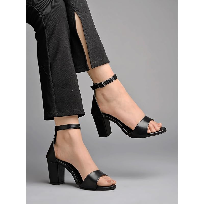 Shoetopia Stylish Ankle Strap Black Block Heeled Sandals For Women & Girls /UK8 8 UK
Shoetopia Stylish Ankle Strap Black Block Heeled Sandals For Women & Girls /UK8 8 UK