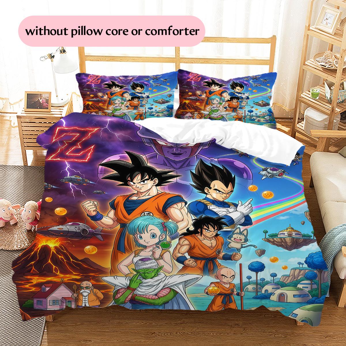 Dragon Ball Characters Pattern Bedding Quilt Set Home Decoration Gift (1 * duvet cover + 2 * pillowcase without core) 135x200cm
Dragon Ball Characters Pattern Bedding Quilt Set Home Decoration Gift (1 * duvet cover + 2 * pillowcase without core) 135x200cm