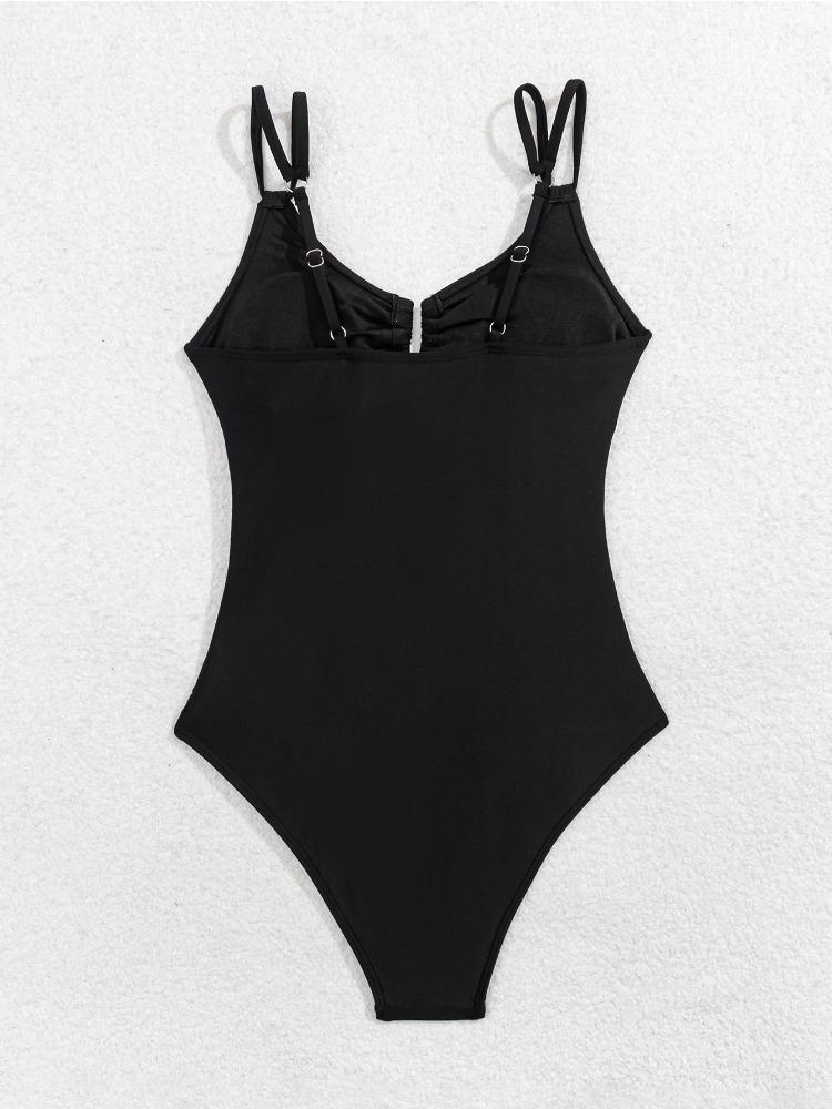 Solid Color Double Shoulder Strap Ruched Slim Fit Sexy One Piece Bikini Swimsuit Women Fashion Beach Vacation Elegant Swimwear S
Solid Color Double Shoulder Strap Ruched Slim Fit Sexy One Piece Bikini Swimsuit Women Fashion Beach Vacation Elegant Swimwear S