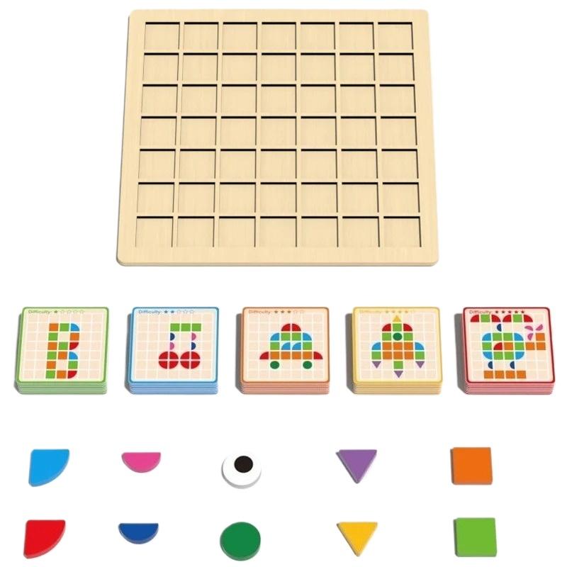 120PCS Montessori Cognition Puzzle Board Logical Training Matching Game Early Educational Toys Gifts for Children Kids
120PCS Montessori Cognition Puzzle Board Logical Training Matching Game Early Educational Toys Gifts for Children Kids