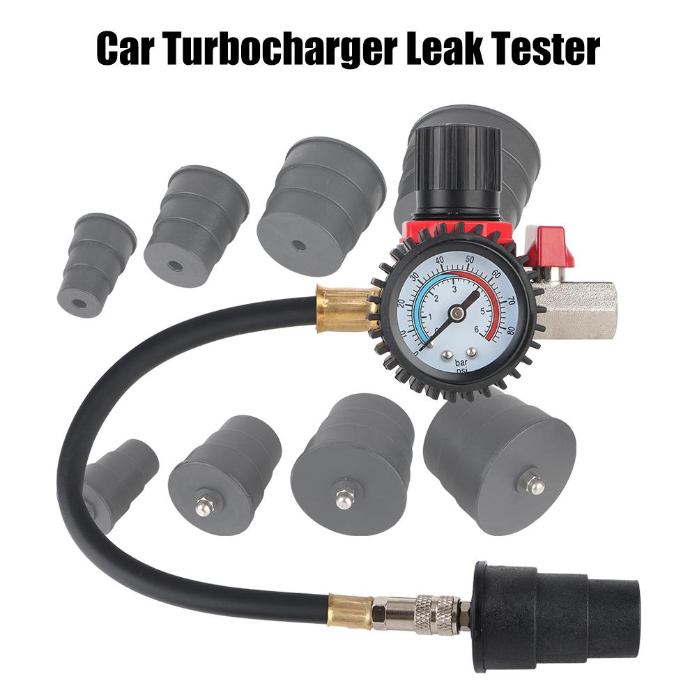 With Pressure Gauge 9pcs/Set Universal Car Turbocharger System Leak Tester 1-3/8 35mm to 3-1/2 90mm Adapters 90psi/6bar чорний
With Pressure Gauge 9pcs/Set Universal Car Turbocharger System Leak Tester 1-3/8 35mm to 3-1/2 90mm Adapters 90psi/6bar чорний