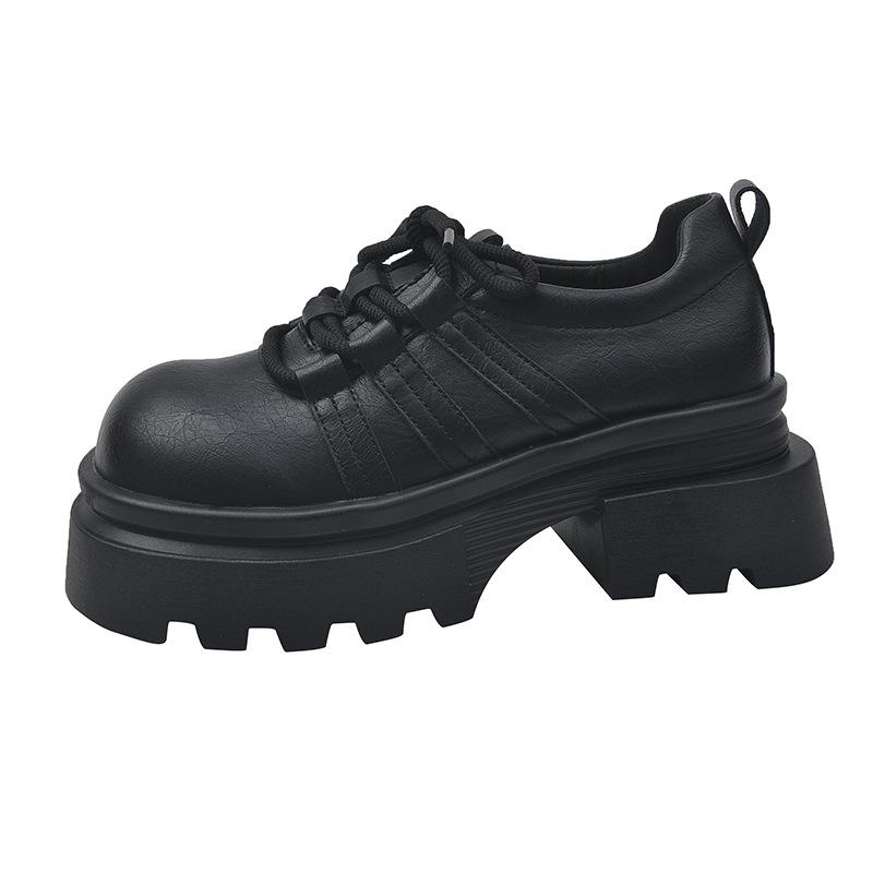 Красивые туфли на толстой подошве в британском стиле, кожаные, обувь для женщин, осень, новая коллекция, шнуровка, универсальные 40 чёрный
Красивые туфли на толстой подошве в британском стиле, кожаные, обувь для женщин, осень, новая коллекция, шнуровка, универсальные 40 чёрный