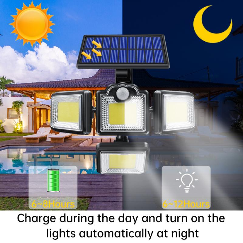Solar Motion Lights 192/198 LED/COB Solar Light Outdoor Indoor Adjustable Angle Decoration Lighting for Garage Garden Home Wall
Solar Motion Lights 192/198 LED/COB Solar Light Outdoor Indoor Adjustable Angle Decoration Lighting for Garage Garden Home Wall