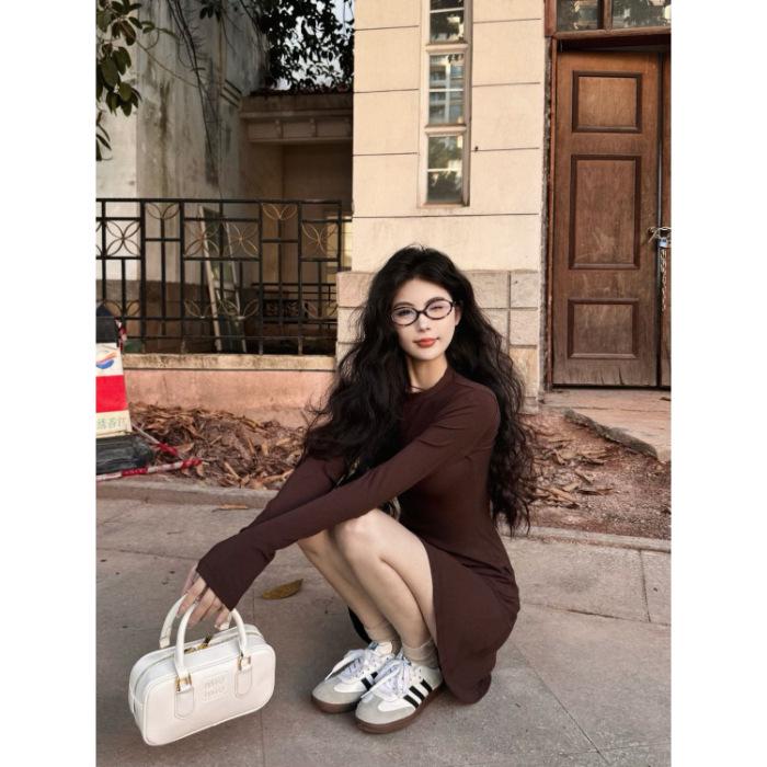 Pure Desire Ruffle High Neck Bodycon Dress - Slim Fit, Long Sleeve, Short Skirt for Spring and Autumn 500 pieces minimum order кавовий
Pure Desire Ruffle High Neck Bodycon Dress - Slim Fit, Long Sleeve, Short Skirt for Spring and Autumn 500 pieces minimum order кавовий
