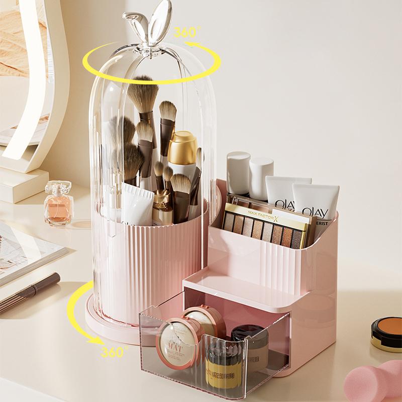 360° Rotating Cosmetic Brush Shelf Organizer Cosmetic Display Case Desktop with Drawer Storage Organizer For Living Room Bedroom
360° Rotating Cosmetic Brush Shelf Organizer Cosmetic Display Case Desktop with Drawer Storage Organizer For Living Room Bedroom