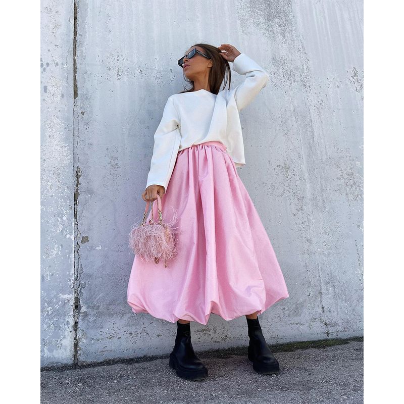 Fashion Dignified Sense of Design Pettiskirt All-Match Tutu High-Waisted Satin Puff Skirt Pink L
Fashion Dignified Sense of Design Pettiskirt All-Match Tutu High-Waisted Satin Puff Skirt Pink L