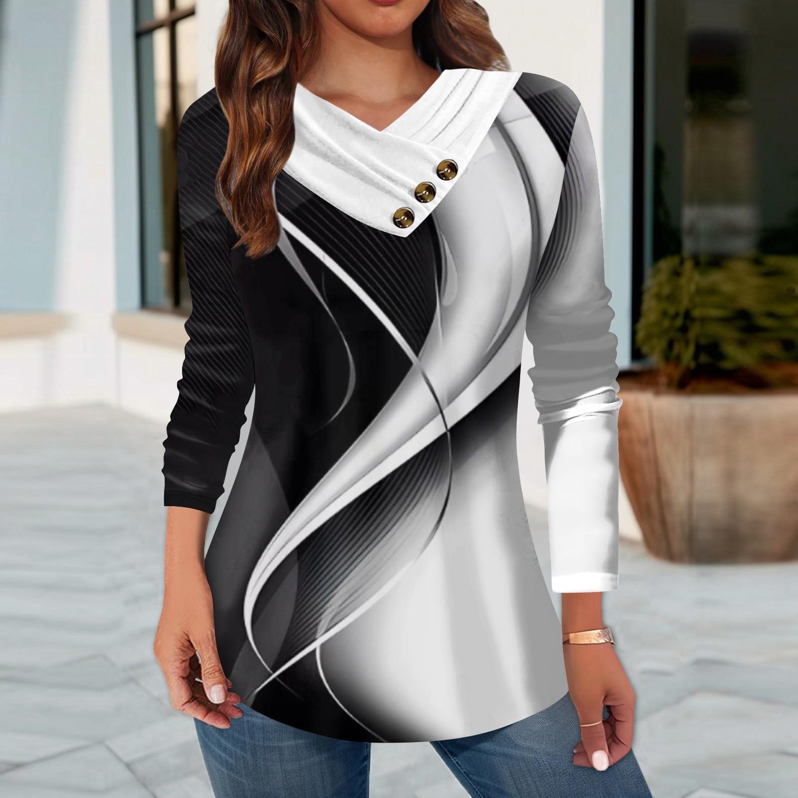 Женские топы, повседневные рубашки с длинными рукавами и пуговицами на шее, модные лоскутные блузки с винтажным принтом, футболки L белый
Женские топы, повседневные рубашки с длинными рукавами и пуговицами на шее, модные лоскутные блузки с винтажным принтом, футболки L белый