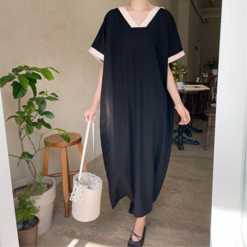 K-style Plus Size Women s Clothing Summer New Arrival Black V-neck Patchwork Loose Temperament Mid Length Long Length Short Sleeve Dress Dress Black(Figure) 3XL(Large size)
K-style Plus Size Women s Clothing Summer New Arrival Black V-neck Patchwork Loose Temperament Mid Length Long Length Short Sleeve Dress Dress Black(Figure) 3XL(Large size)