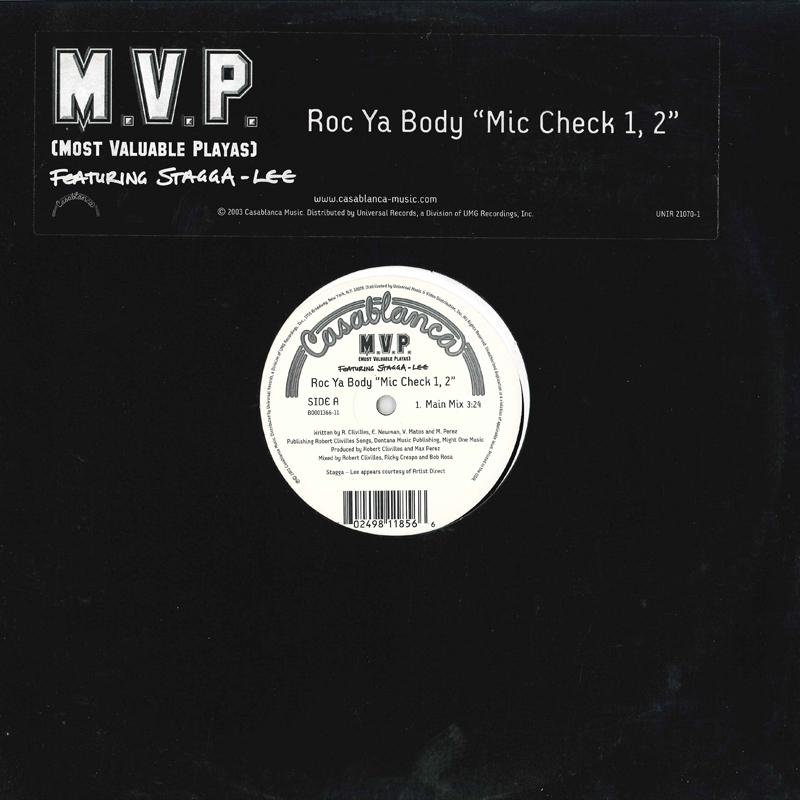 12inch Record M. V. P. - Roc Ya Body mic Check 1, 2 UNIR210701 CASABLANCA 2003 UK Rap & Hip-Hop/R&B Used
12inch Record M. V. P. - Roc Ya Body mic Check 1, 2 UNIR210701 CASABLANCA 2003 UK Rap & Hip-Hop/R&B Used