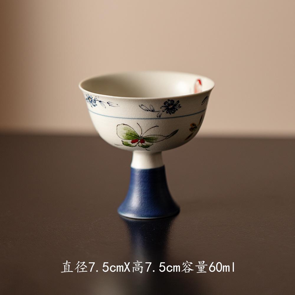2pc/lot Hand Painted Butterfly High Foot Teacup Luxury Tea Bowl Jug Tea-tasting Smelling Cup Jianzhan Master Cups Tea Set 60ml
2pc/lot Hand Painted Butterfly High Foot Teacup Luxury Tea Bowl Jug Tea-tasting Smelling Cup Jianzhan Master Cups Tea Set 60ml