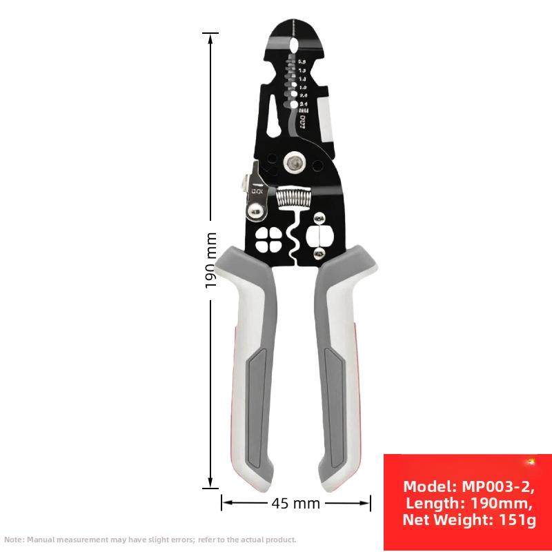 1pc Industrial-Grade Wire Stripper Cutter Wire Stripping Tool Cutting Stripping Crimping Multiple Tool For Electricians
1pc Industrial-Grade Wire Stripper Cutter Wire Stripping Tool Cutting Stripping Crimping Multiple Tool For Electricians