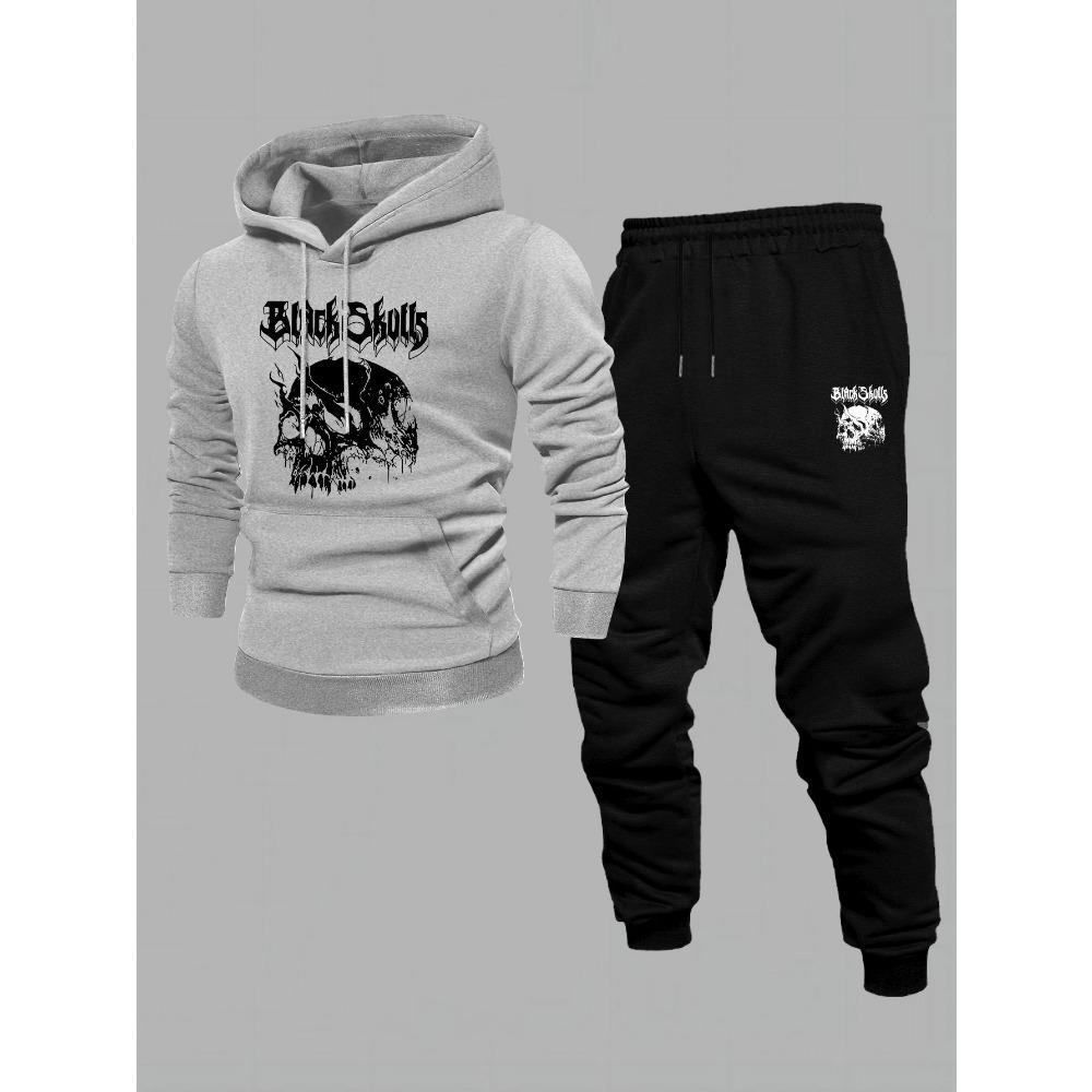 Skull Print Hoodie and Jogging Pants Two Piece Set, Unique and Irreplaceable Style, Is a Must Have for Minimalist Street Fashion Leaders S
Skull Print Hoodie and Jogging Pants Two Piece Set, Unique and Irreplaceable Style, Is a Must Have for Minimalist Street Fashion Leaders S