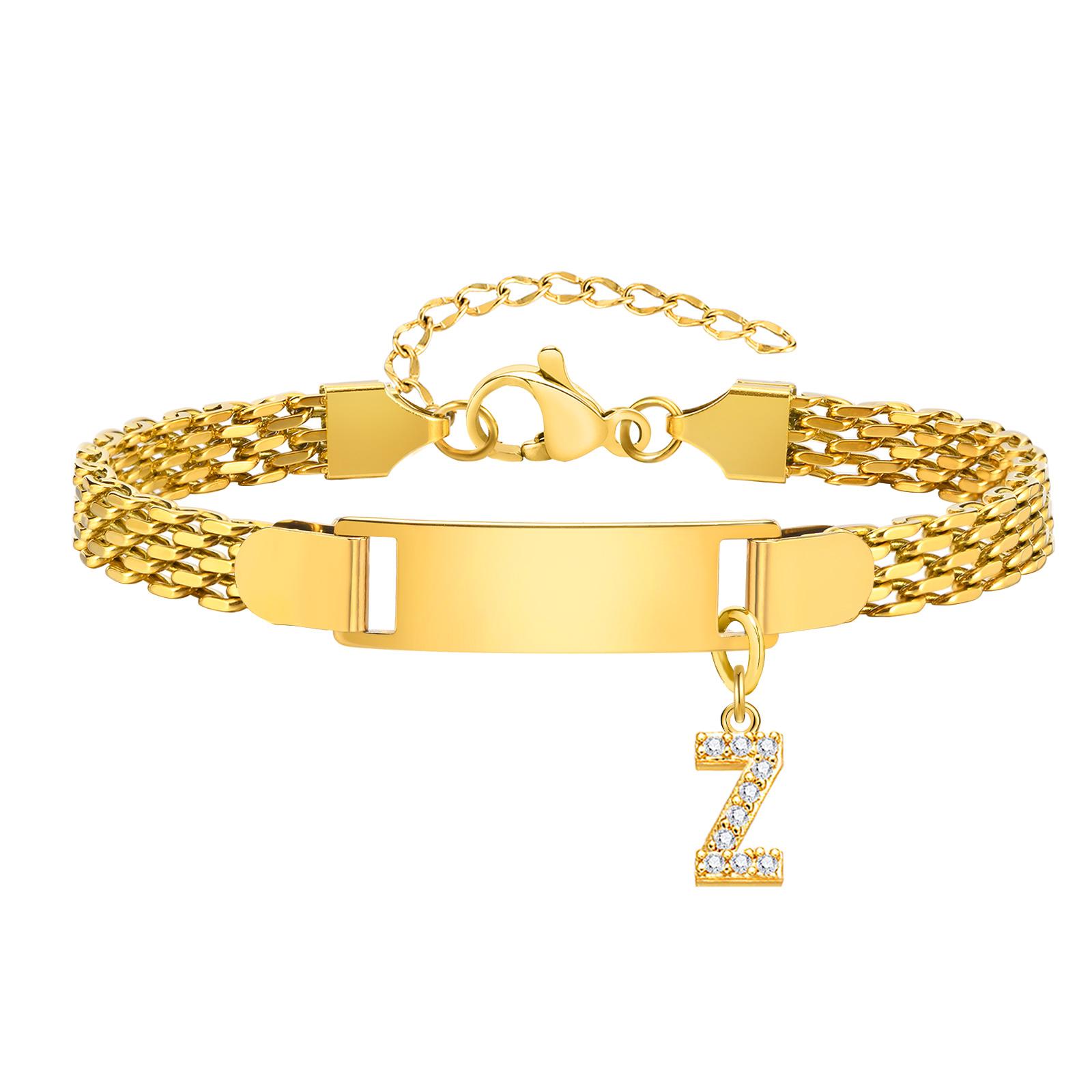 Personalized Engrave ID Name Custom Bracelet for Women Girl, Initial A-Z Letter Alphabet Pendant Stainless Steel Jewelry Gift 12cm-17cm
Personalized Engrave ID Name Custom Bracelet for Women Girl, Initial A-Z Letter Alphabet Pendant Stainless Steel Jewelry Gift 12cm-17cm