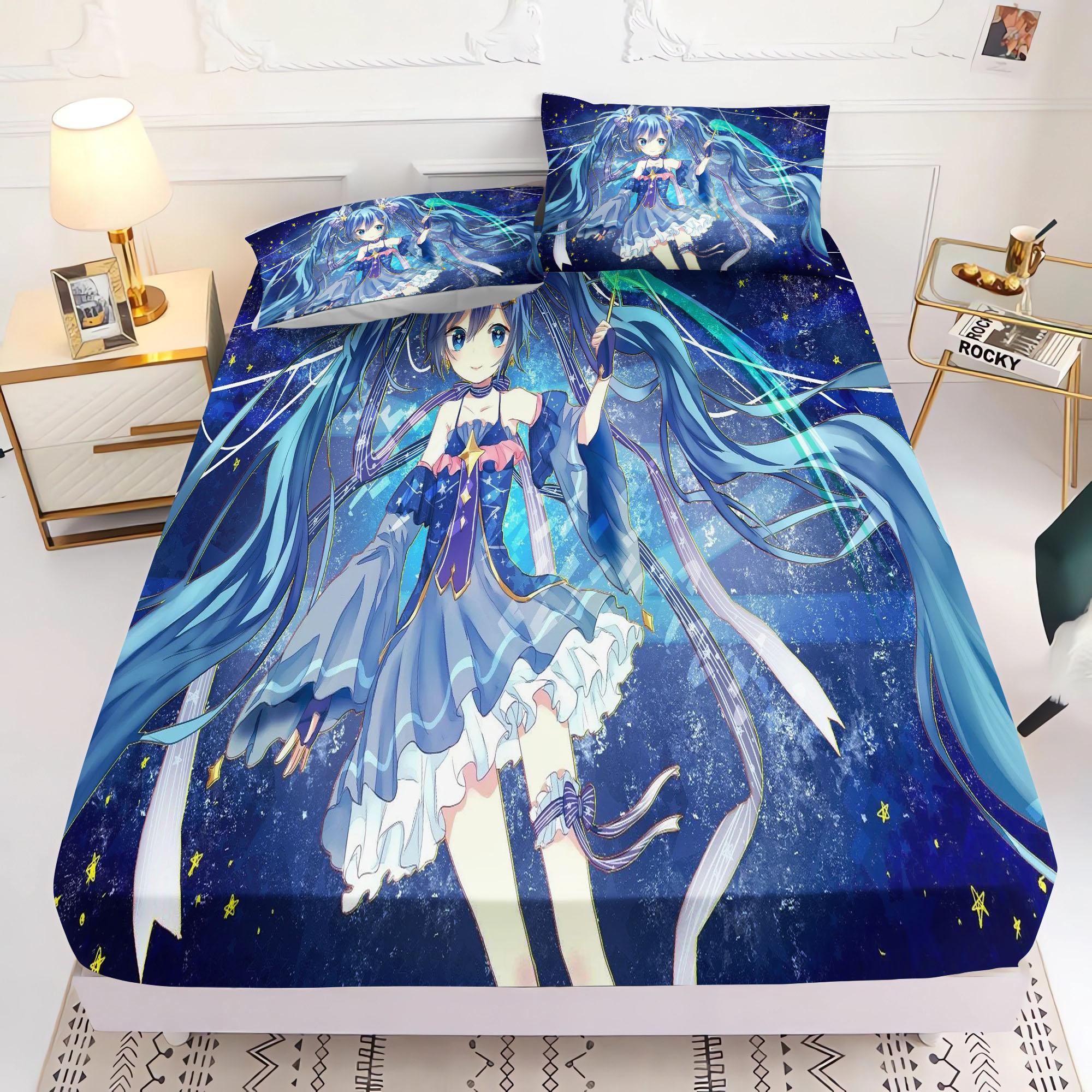 Простирадло на гумці з принтом Hatsune Miku Comforte Покривало для ліжка Повний комплект 3D Дитяча постільна білизна Декор аніме кімнати Дім 106x190x25cm
Простирадло на гумці з принтом Hatsune Miku Comforte Покривало для ліжка Повний комплект 3D Дитяча постільна білизна Декор аніме кімнати Дім 106x190x25cm