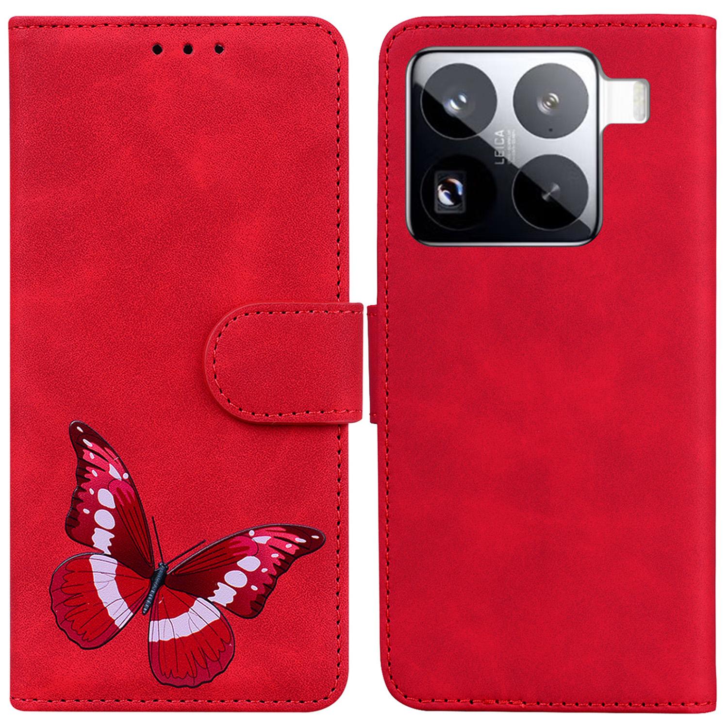 For Xiaomi 15 Pro Stand Case PU Leather Phone Cover Butterfly Printed Red
For Xiaomi 15 Pro Stand Case PU Leather Phone Cover Butterfly Printed Red