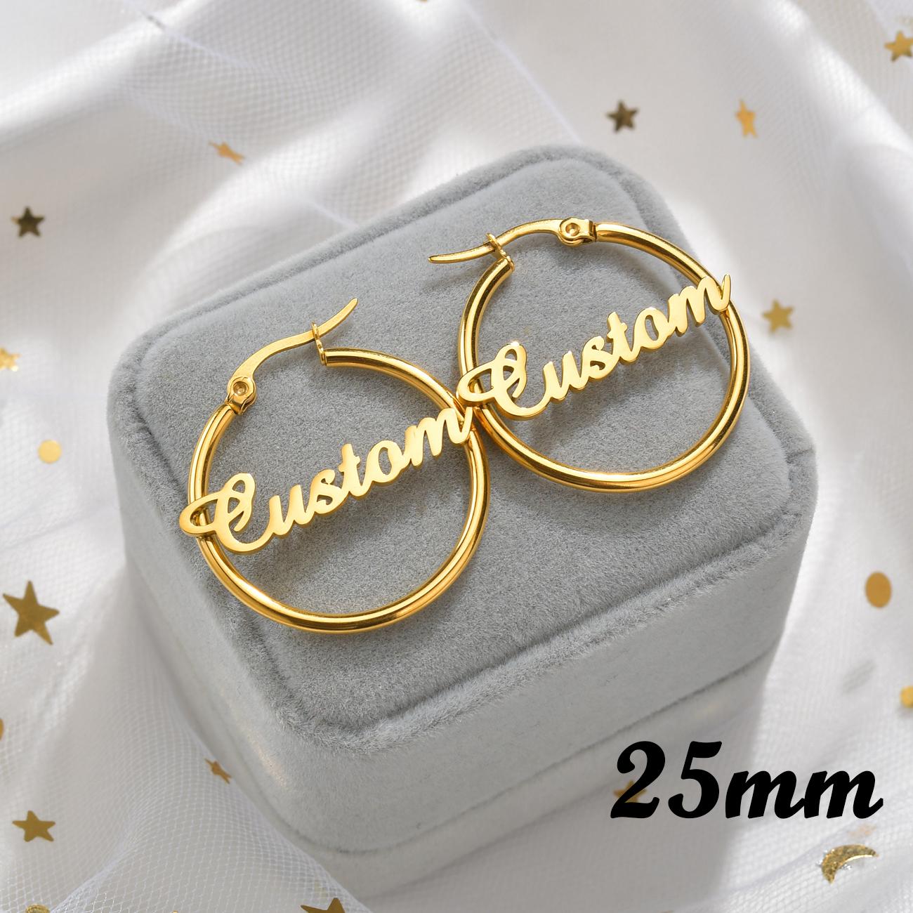 Atoztide Personalized Name Stainless Steel Letter Earrings For Women 3 Color Custom Name Cricle Earrings Weddings Party Jewelry silver color
Atoztide Personalized Name Stainless Steel Letter Earrings For Women 3 Color Custom Name Cricle Earrings Weddings Party Jewelry silver color