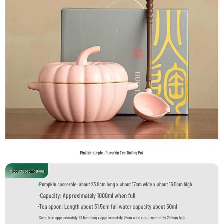 Японская керамическая тыква-подогреватель для чая: Горшок с белой глазурью для открытого огня или электрической плиты