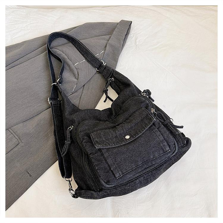 Женская повседневная холщовая сумка через плечо с эффектом стирки, с несколькими карманами, регулируемым ремнем, застежкой-молнией и подкладкой, модный рюкзак для колледжа
Женская повседневная холщовая сумка через плечо с эффектом стирки, с несколькими карманами, регулируемым ремнем, застежкой-молнией и подкладкой, модный рюкзак для колледжа