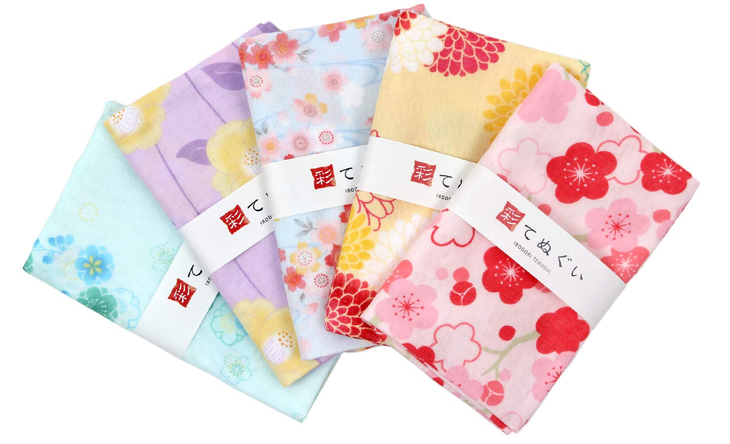 Irodori Gauze Tenugui Gauze Set of 33 x 88cm Pattern (Tenugui) Double-Layered Fabric, 5, Approx. (Floral A, Fray-Resistant)
Irodori Gauze Tenugui Gauze Set of 33 x 88cm Pattern (Tenugui) Double-Layered Fabric, 5, Approx. (Floral A, Fray-Resistant)