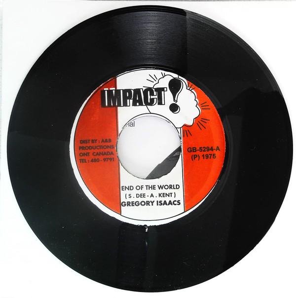 7inch Record GREGORY ISAACS The End Of The World GB5294 Impact Jamaica Reggae Ska Dub Used
7inch Record GREGORY ISAACS The End Of The World GB5294 Impact Jamaica Reggae Ska Dub Used