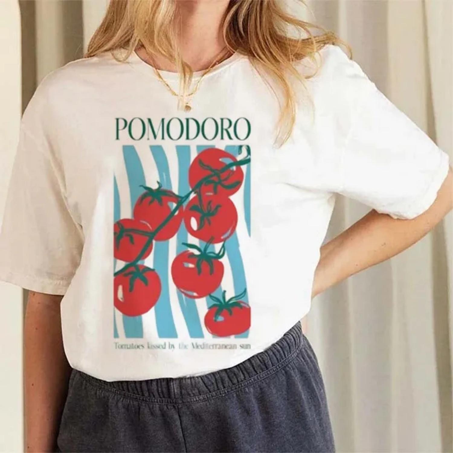 Trendy T-Shirt Women s Round Neck Short Sleeved Regular Women s Printed Tomato Pattern Fashion Style Clothing Casual T-Shirt XXXXXL
Trendy T-Shirt Women s Round Neck Short Sleeved Regular Women s Printed Tomato Pattern Fashion Style Clothing Casual T-Shirt XXXXXL