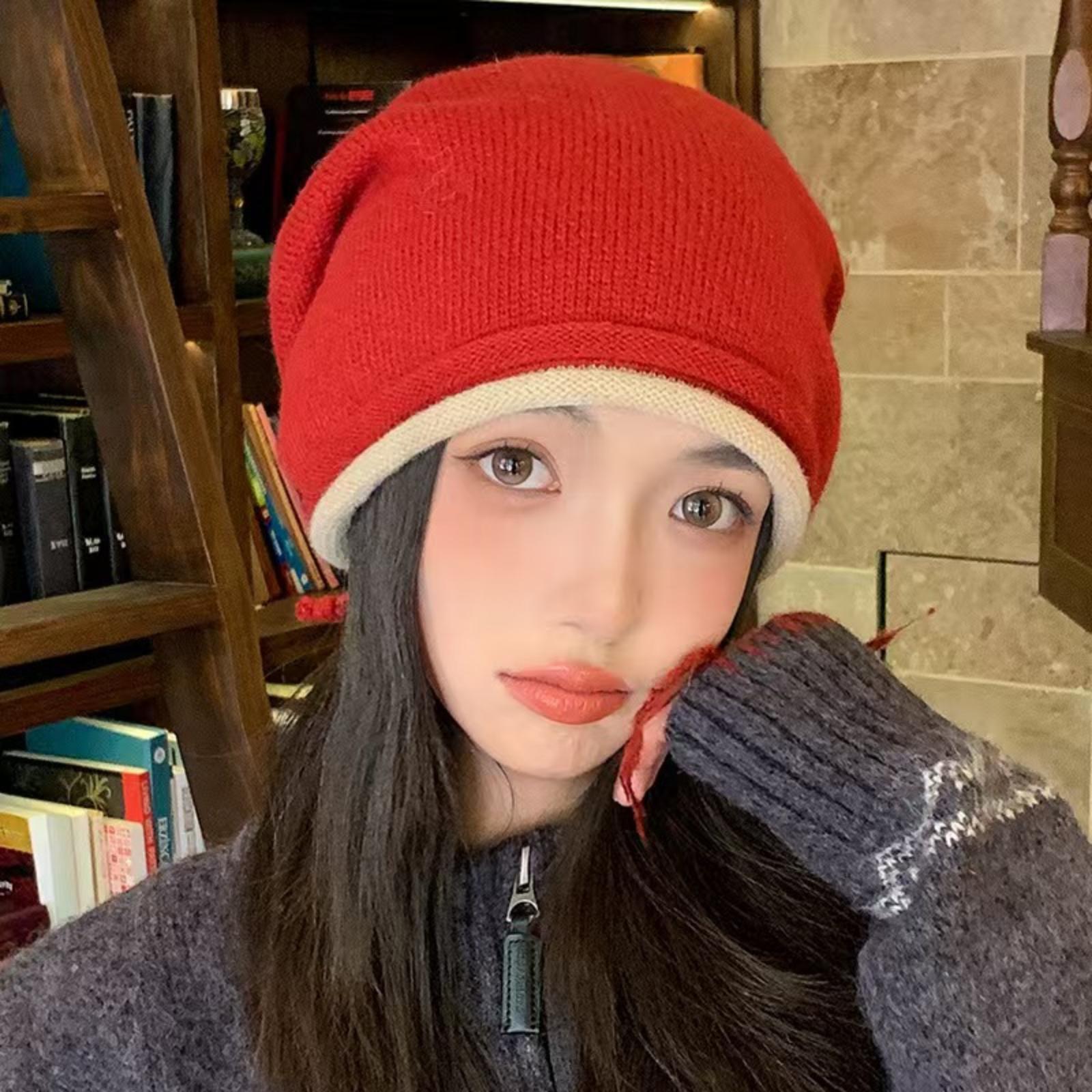 Double-curled Knitted Pullover Hat, Fashionable Wool Drawstring Hat One Size красный
Double-curled Knitted Pullover Hat, Fashionable Wool Drawstring Hat One Size красный