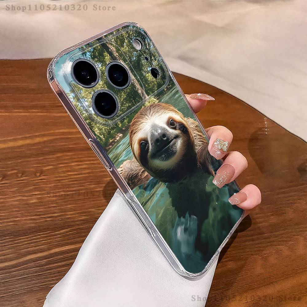 Animal Cute Sloth Phone Case For iPhone 16,15,17,12,13,14,11 Max,Pro,Plus,X,XS,XR,SE4,E Mini Transparent Cover iPhone16
Animal Cute Sloth Phone Case For iPhone 16,15,17,12,13,14,11 Max,Pro,Plus,X,XS,XR,SE4,E Mini Transparent Cover iPhone16