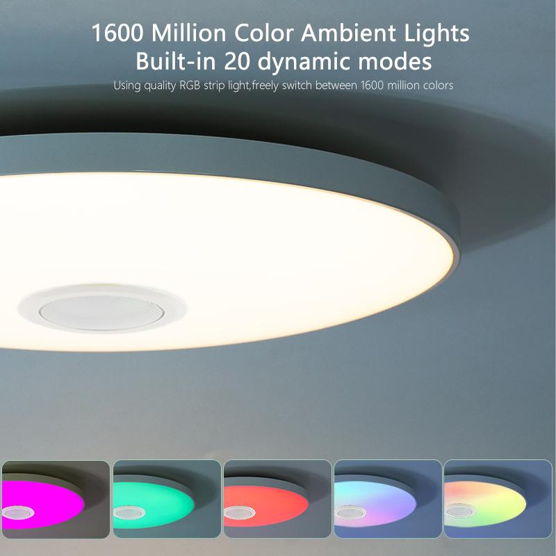MARPOU Smart Bluetooth LED круглый потолочный светильник RGBCW Tuya APP с регулировкой яркости и музыкальным динамиком для дома, спальни, гостиной, окружающего освещения
MARPOU Smart Bluetooth LED круглый потолочный светильник RGBCW Tuya APP с регулировкой яркости и музыкальным динамиком для дома, спальни, гостиной, окружающего освещения