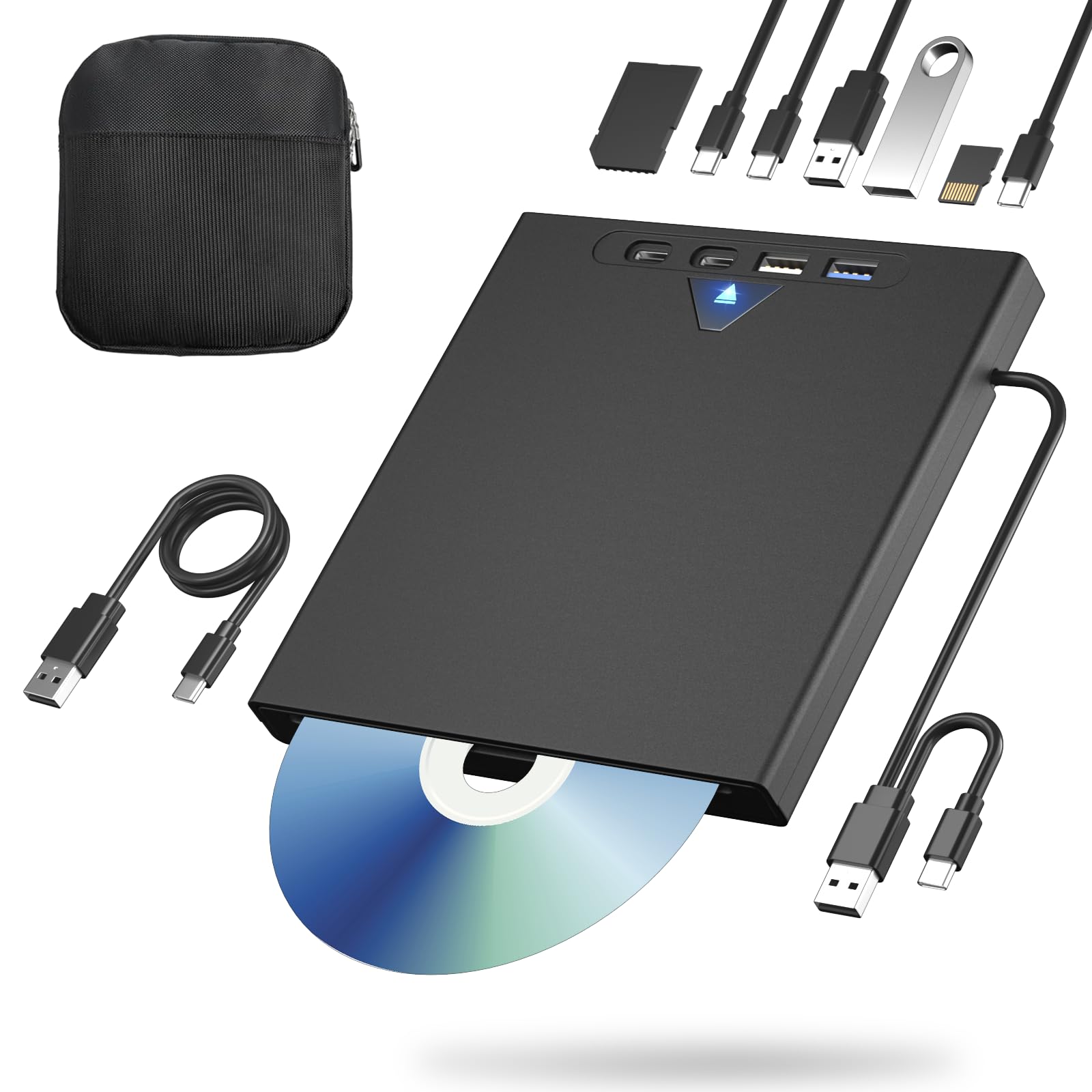 Innovative 7 in 1 Drive External Carrying 100GB BD Write High Speed and Quiet Dual Connection External Drive with Card Player High Speed External DVD
Innovative 7 in 1 Drive External Carrying 100GB BD Write High Speed and Quiet Dual Connection External Drive with Card Player High Speed External DVD