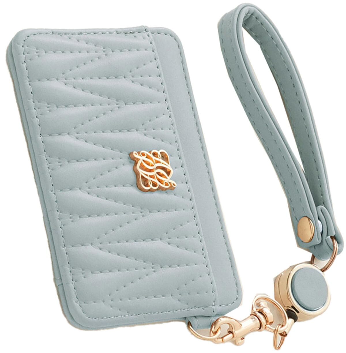 Alto Rose Blue Pass Case, Card Holder, Commuter IC Card Case, with Reel and Strap, Quilted, Cute, Rosia Series, Synthetic Comparison, Nuanced, Muted
Alto Rose Blue Pass Case, Card Holder, Commuter IC Card Case, with Reel and Strap, Quilted, Cute, Rosia Series, Synthetic Comparison, Nuanced, Muted