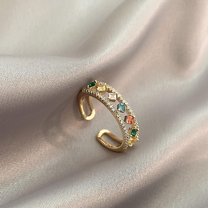 2026 Shiny Color Zircon Gold color Open Rings Luxury Fashion Jewelry Wedding Party For Girl s Finger Delicate set Accessories resizable&Gold-color
2026 Shiny Color Zircon Gold color Open Rings Luxury Fashion Jewelry Wedding Party For Girl s Finger Delicate set Accessories resizable&Gold-color