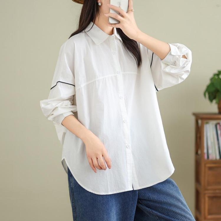 Autumn Vintage Plus Size Women Blouse Coat Jackets Solid Basic Long Sleeve Loose Button Outerwear L белый
Autumn Vintage Plus Size Women Blouse Coat Jackets Solid Basic Long Sleeve Loose Button Outerwear L белый