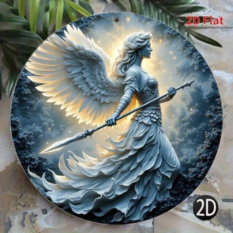 Metal Wall Art Angel with Spear Glowing Decor for Living Room
Metal Wall Art Angel with Spear Glowing Decor for Living Room