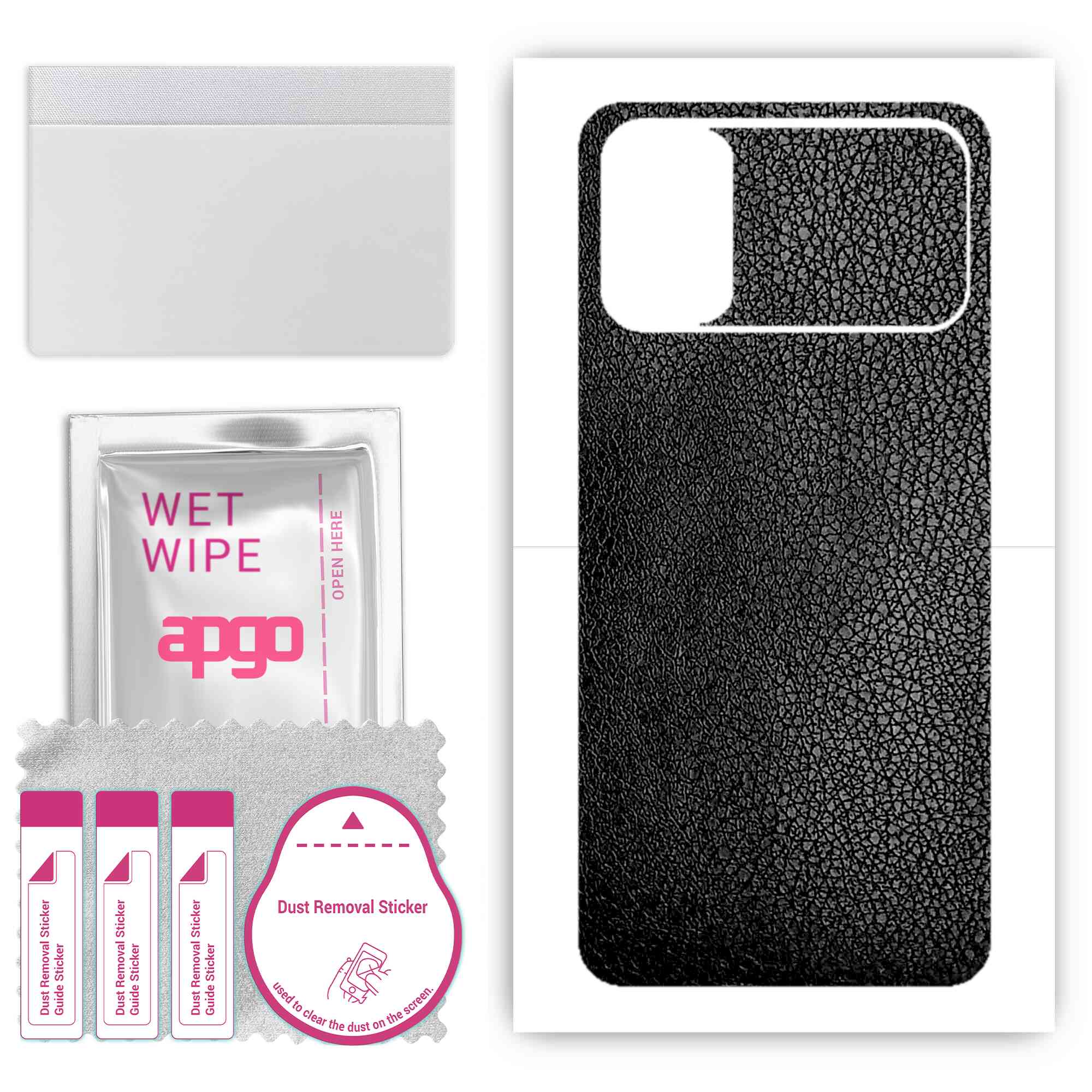 Apgo Protective Skin Sticker for the back compatible with Xiaomi Poco M3, Wrap Film, Foil, Vinyl - Pattern Black Leather
Apgo Protective Skin Sticker for the back compatible with Xiaomi Poco M3, Wrap Film, Foil, Vinyl - Pattern Black Leather