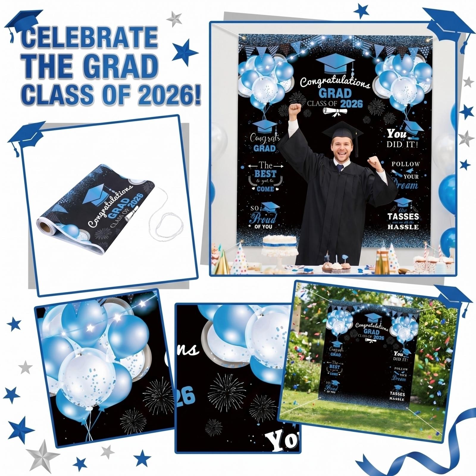 Graduation Party Background Cloth Hanging Flag Decoration Background Photo Flag one size
Graduation Party Background Cloth Hanging Flag Decoration Background Photo Flag one size