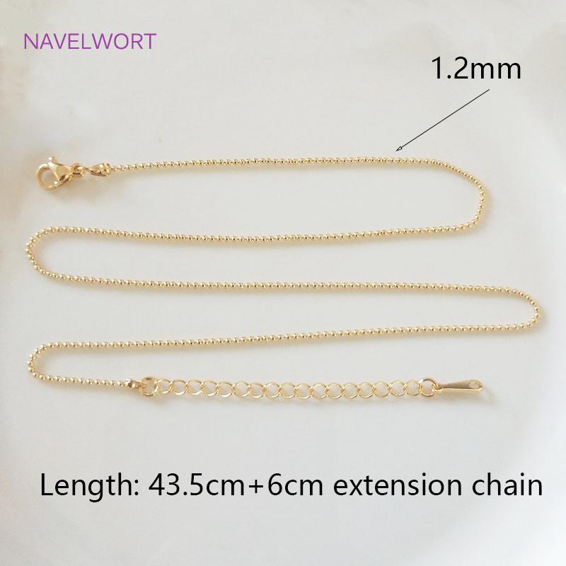 18K Gold Plated Ball Bead Necklace Chain With Lobster Clasps High Quality Thin Chain For DIY Pendant Jewelry Findings 1 piece
18K Gold Plated Ball Bead Necklace Chain With Lobster Clasps High Quality Thin Chain For DIY Pendant Jewelry Findings 1 piece