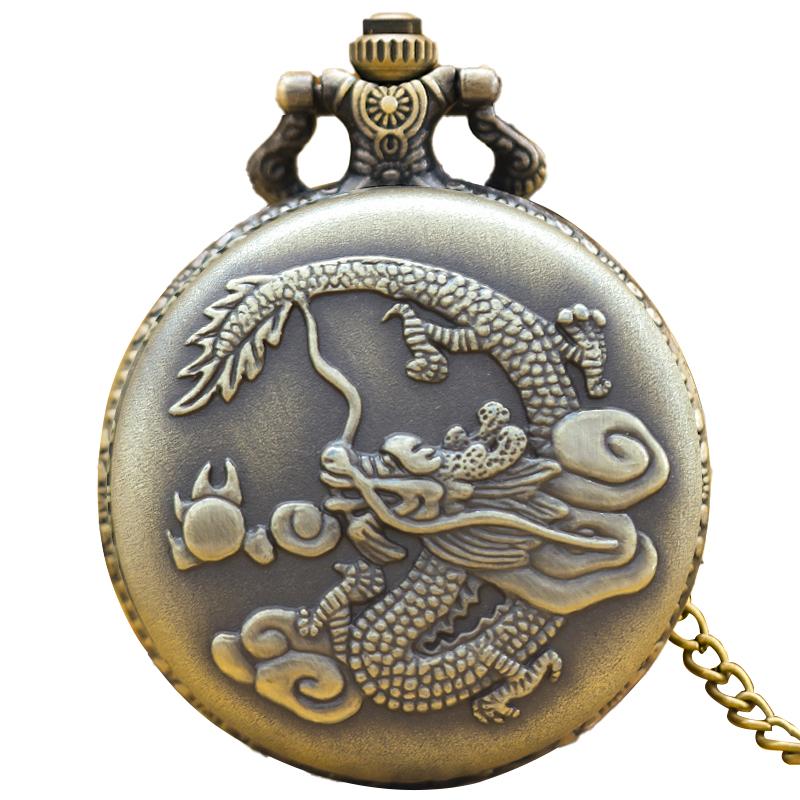 Vintage Bronze Clamshell Chinese Dragon Carved Necklace Quartz Pocket Watch Gifts Are Common For Male And Female Students бронзовий
Vintage Bronze Clamshell Chinese Dragon Carved Necklace Quartz Pocket Watch Gifts Are Common For Male And Female Students бронзовий