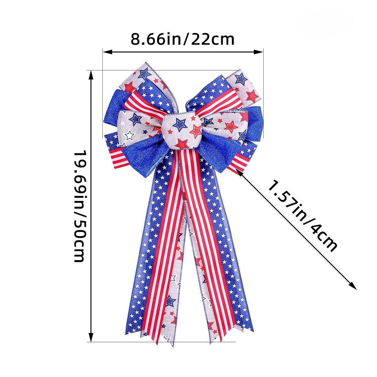 Independence Day Bow Decorative Props Holiday Flag Star Striped Bow Ribbon Pendant Festive Decorations
Independence Day Bow Decorative Props Holiday Flag Star Striped Bow Ribbon Pendant Festive Decorations