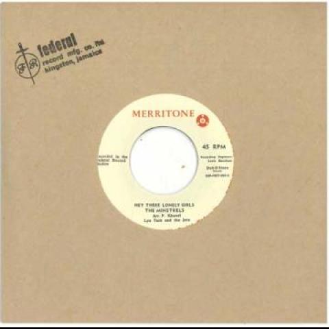 7inch Record MINSTRELS, LYNN TAITT, JETS - Hey There Lonely Girls DSRFED7024 Merritone/Dub S 1967 Japan Reggae, Ska & Dub
7inch Record MINSTRELS, LYNN TAITT, JETS - Hey There Lonely Girls DSRFED7024 Merritone/Dub S 1967 Japan Reggae, Ska & Dub