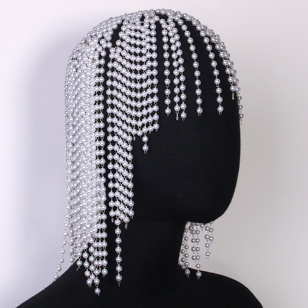 Long fringe Pearl headdress Hair chain Fashion personality Stage Show Hair accessories Ladies Sexy retro exaggerated jewelry acc
Long fringe Pearl headdress Hair chain Fashion personality Stage Show Hair accessories Ladies Sexy retro exaggerated jewelry acc
