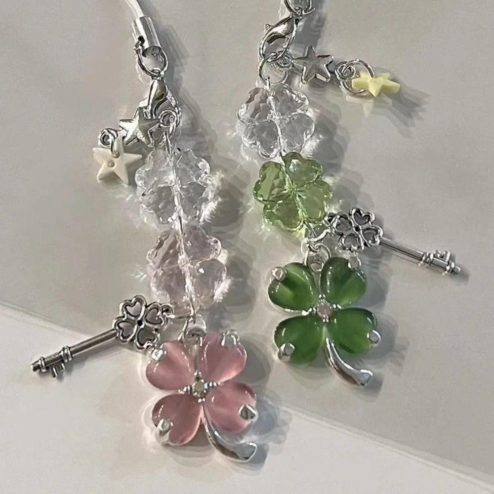 Colorful Keyring Beaded Phone Chain Four Leaf Leaf Clovers Pendant Hanging Ornamnet Blue Keychain
Colorful Keyring Beaded Phone Chain Four Leaf Leaf Clovers Pendant Hanging Ornamnet Blue Keychain