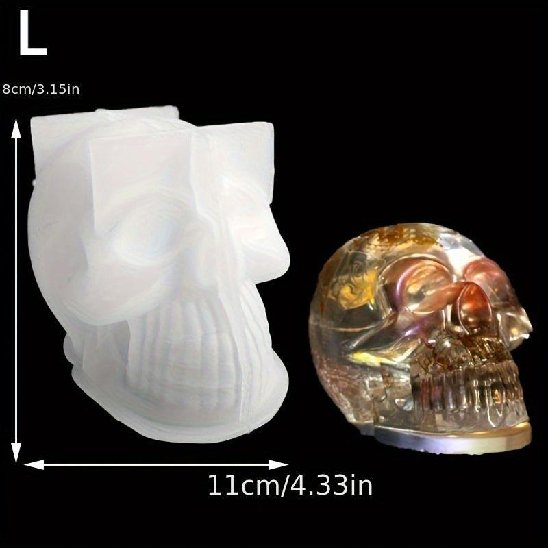 1 шт. многоразовая силиконовая форма для свечей с черепом, легкосъемная форма для кубиков льда, большая 3D форма для вечеринки в честь Хэллоуина, свеча, мусс, выпечка торта L