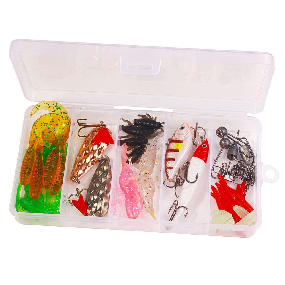 45pcs Fishing Lures Set Soft and Hard Bait Set with Tackle Box for Bass Pike Crank Tackle Accessories
45pcs Fishing Lures Set Soft and Hard Bait Set with Tackle Box for Bass Pike Crank Tackle Accessories