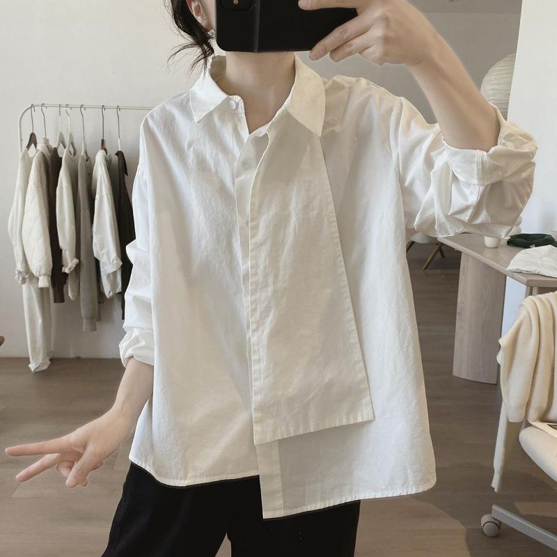 Irregular Women s Shirt Solid Color Chest Rectangular Layered Turn Down Collar Long Sleeved Blouse Spring New Style Loose Leisure Female Top XXL
Irregular Women s Shirt Solid Color Chest Rectangular Layered Turn Down Collar Long Sleeved Blouse Spring New Style Loose Leisure Female Top XXL